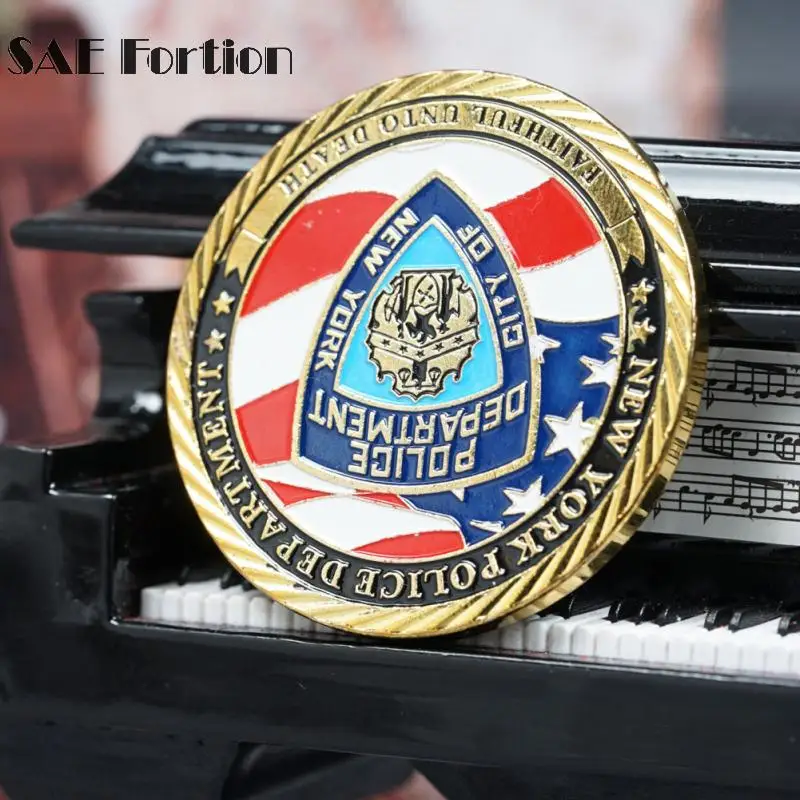Полиция Нью Йорка монеты Отдел армии вызов для сбора монета США|Безвалютные