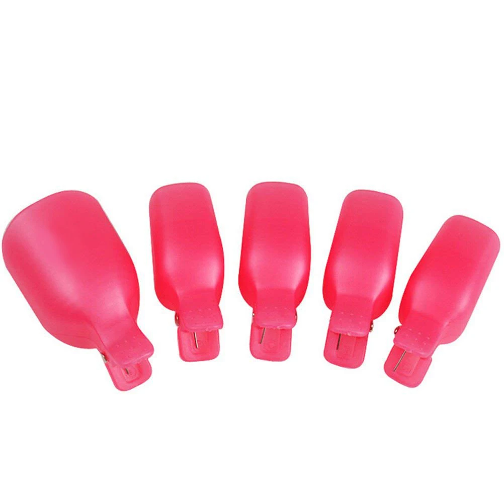 20 штук акриловых ногтей замочить от клип колпачок средство для снятия УФ гель-лака обертывание ногтей инструмент, розовый красный и фиолетовый