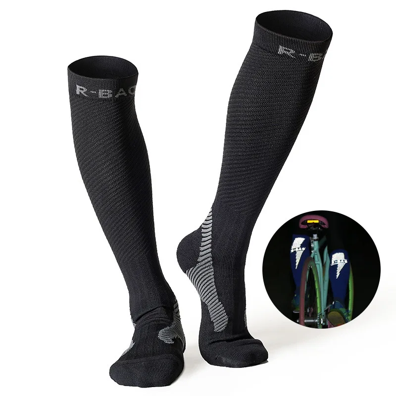 Men Women Unisex Outdoor Sport Socks Knee High Compression Socks Hiking ...