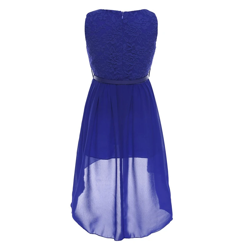 Floral sem Mangas Festa de Aniversário Vestido da Menina Vestido de Princesa com Cinto Crianças Meninas Chiffon Rendas Vestidos Chá Comprimento Flor 8 High Quality Casamentos e Eventos