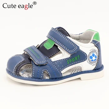 Cute Eagle Children Sandals Summer Pu Leather Orthopedic Sandals Toddler Shoes Boys Closed Toe Beach shoes Baby Flat Shoes сандалии bos baby orthopedic shoes bos baby orthopedic shoes mp002xg00jc2