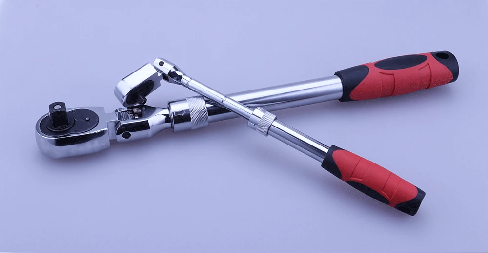 

72-tooth telescopic Automatic quick release ratchet wrench Fast spanner 1/4 1/2 car repair tool NO.B1424