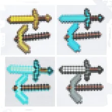 Minecraft Toys Minecraft Foam Diamond Sword Pickax Axe Shovel Gun EVA Model Toys Gift Toys For