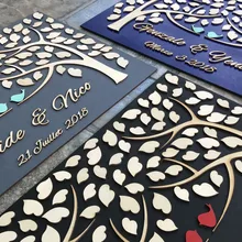 3D деревянная Персонализированная Свадебная Гостевая книга Альтернатива уникальное дерево Свадебная Гостевая книга, пользовательское имя знак книга, деревенский Свадебный декор