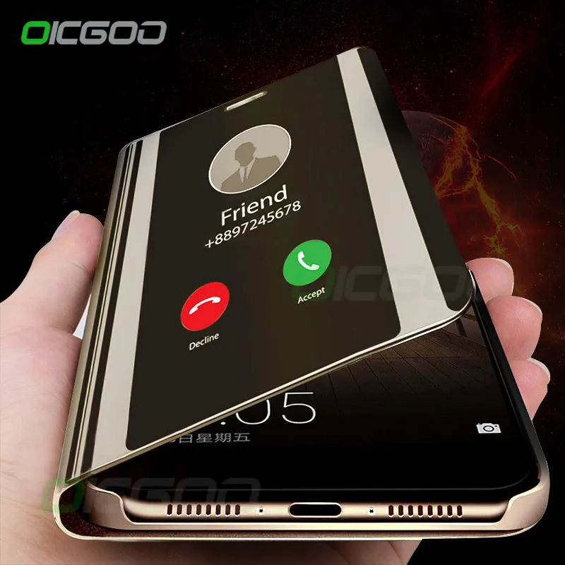 

Clear View Cover Cases For Samsung Galaxy S9 S8 S10 S10E A8 Plus A7 A9 2018 Note 9 8 Flip Case For Samsung A50 A30 M30 M20 Case