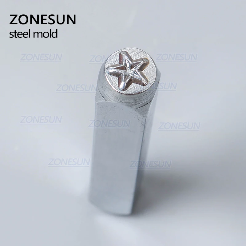 ZONESUN звезда ювелирные изделия штампованная металлическая Алфавит логотип стальные штампы для тиснения инструмент для маркировки штамповка для золотого кольцо браслет ожерелье