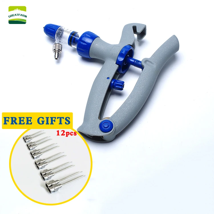 

Automatic Intubation Syringe Continuous Veterinary Tool for pig Chicken Sheep Dog Continuous Adjustable Self Refill Injector