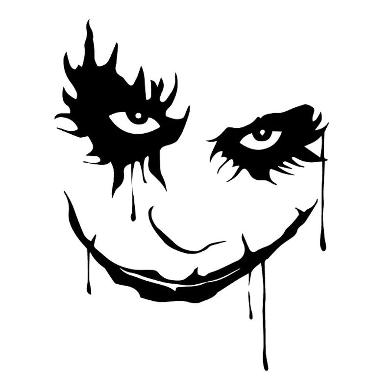 12.6cm*16.1cm Scary Monster Face Fashion Decor Stickers Decals Vinyl Black/Silver S3 7032in Car