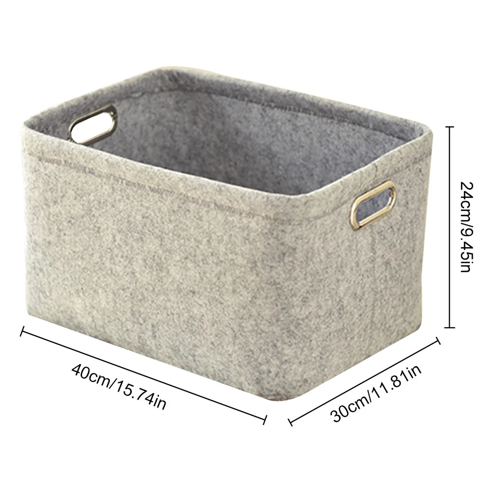 Dake Felt Storage Box Felt Basket with Handle 2 Pieces Durable Foldable Laundry Basket Storage Basket for Toys Clothes Books Magazines Grey L Dake Felt Storage Box Felt Basket with Handle 2 Pieces Durable Foldable Laundry Basket Storage Basket for Toys Clothes Books Magazines Grey L