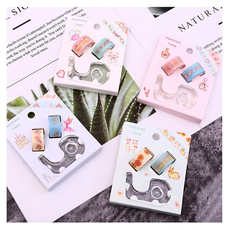 

2Pcs/Set 1.2cm*3m Candy Perfume Series Washi Tape Adhesive Tape Transparent Plastic Tape Seat Cutting Tape
