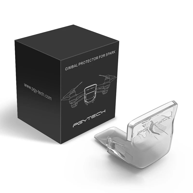 PGYTECH крышка карданный камеры Фронтальная защита Пылезащитная быстрое крепление для дрона DJJ Spark аксессуары - Цвет: Transparent