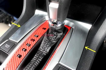 

For Honda Civic 10th Gen 4dr Sedan ABS Chrome plastics Interior Gear Shift Panel Frame Trim