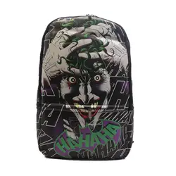 Новый джокер хахаха школьный рюкзак студент Bookbag Дэдпул искусственной кожи Косплэй сумки комиксы плеча ноутбук сумки для путешествий