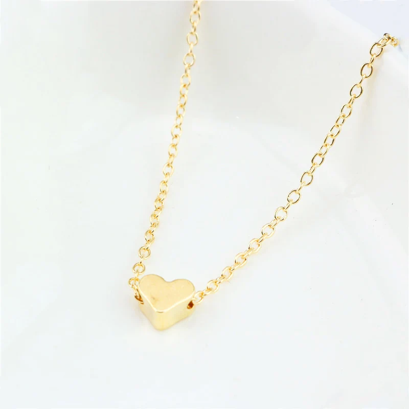 New Fashion Charm Women's Simple delicate Heart Chain necklace with simple collarbone Pendant For Women Gift Lucky Jewelry | Украшения