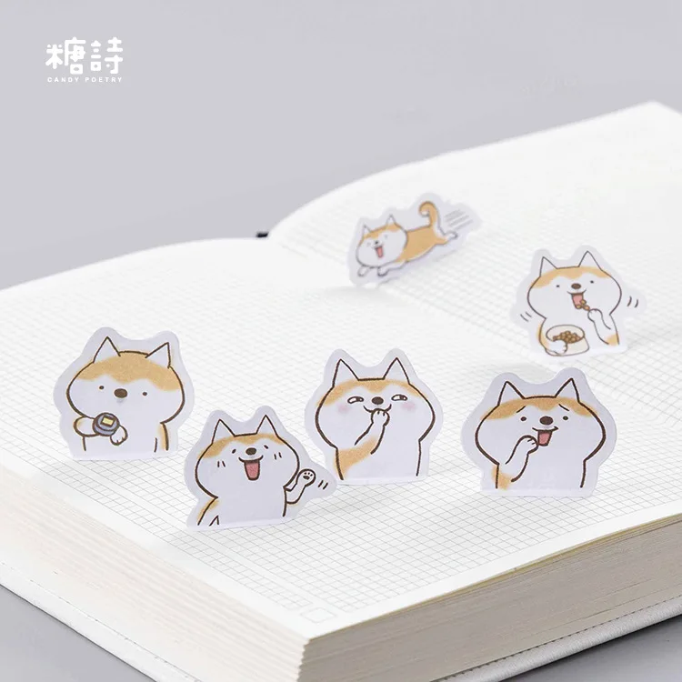 40 шт./упак. милые Косплей Shiba дневник Тетрадь пакет разместил его Kawaii планировщик для скрапбукинга липкий канцелярские Эсколар школьные принадлежности