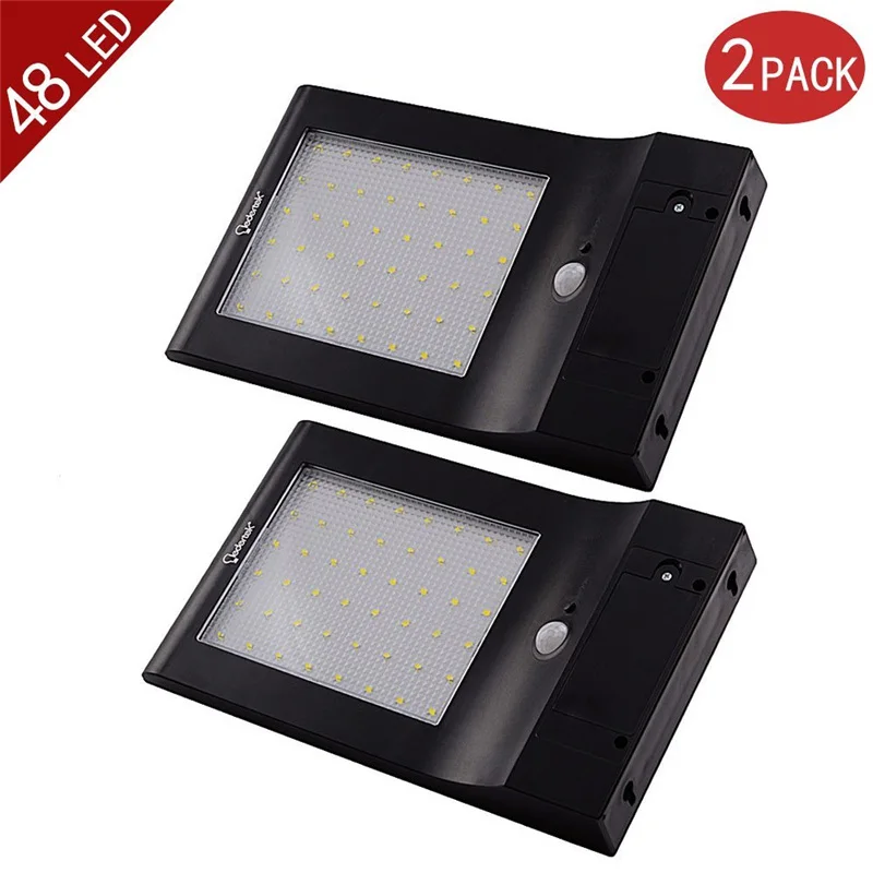 2 Pack Brightest 48 Led Solar Power Light Motion Sensor Ip65 Wall