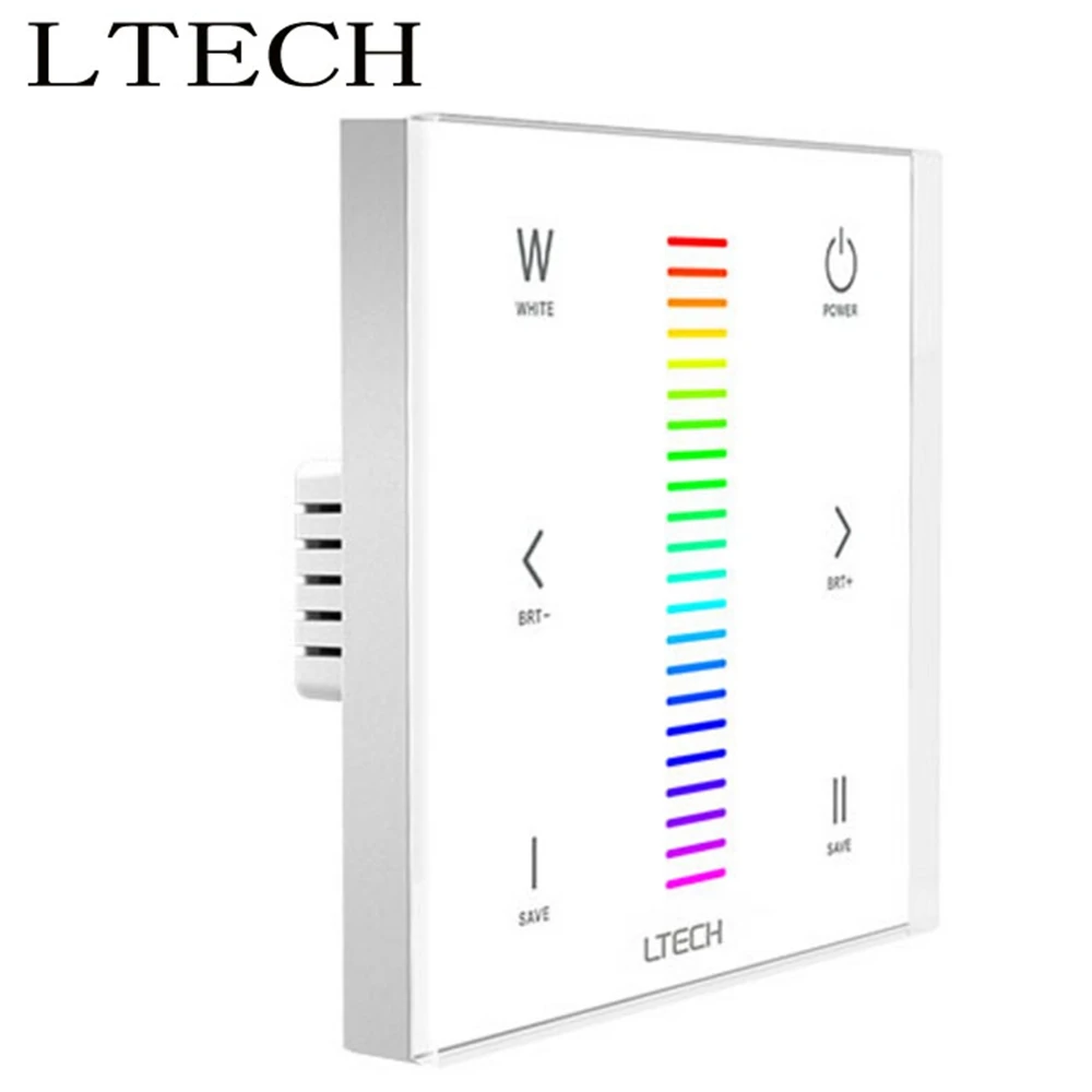 

Xnbada LTECH E4 RGBW Led Wall Mount Touch Panel Dimmer DC12-24V Input 3A*4CH Output RGBW Strip Panel Controler For Led Lights