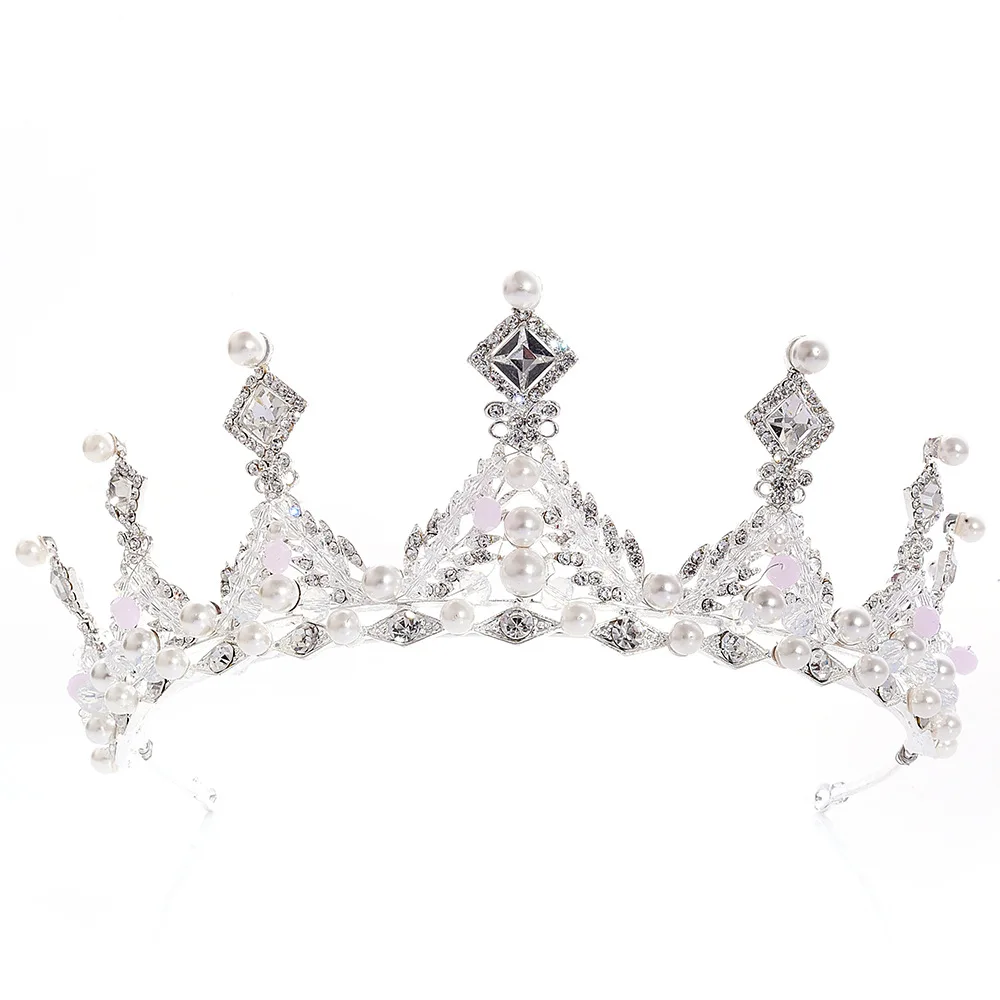 1 PC Casamento Nupcial Pageant Rei Coroa Tiara de Strass Diamante Headpiece Jóias (3)