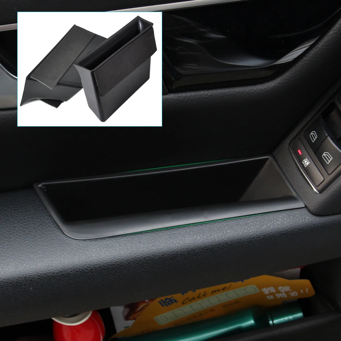 DWCX 2Pcs Front Door Armrest Storage font b Box b font For Mercedes Benz GLK Class