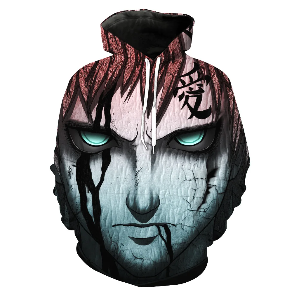 Harajuku Gaara Cosplay Hooded Tops Pullovers Running Skateboarding