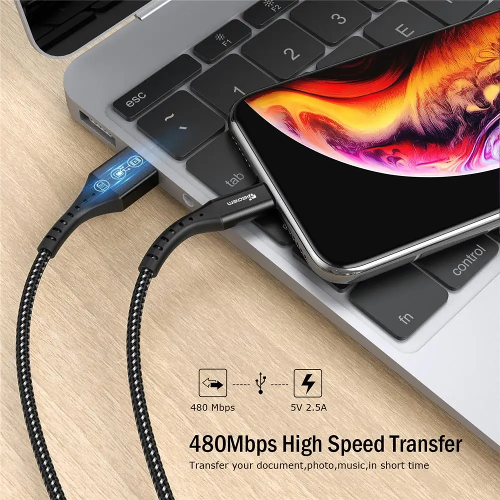 كابل يو اس بي لفون ، TIEGEM سريع بيانات الشحن كابل الشاحن ل فون X Xs 8 7 6 6 s 5 باد برو الهاتف المحمول سلك شاحن الحبل