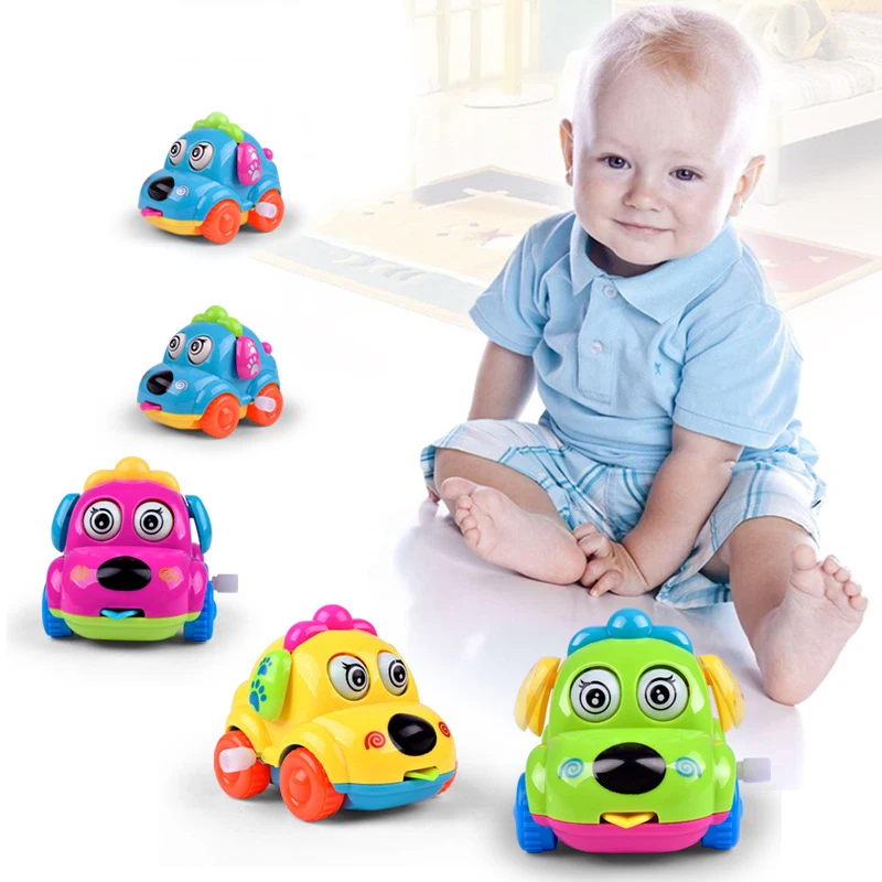 

Newborn Cartoon Novelty Puppy Clockwork Toy Baby Cute Animal Dog Wind Up Toys for Children Kids Gift Random Color