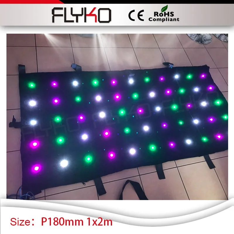 

1m x 2m wedding church dj table booth decoration led curtain dmx P180mm video curtain light