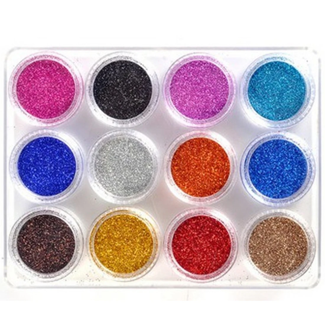 

Craft Scrapbook Decoration 12boxes/Set Multi Shape DIY Nail Art MiX Colors 3D Dust Slice Powder Tip Nail Giltter for Nail Gel