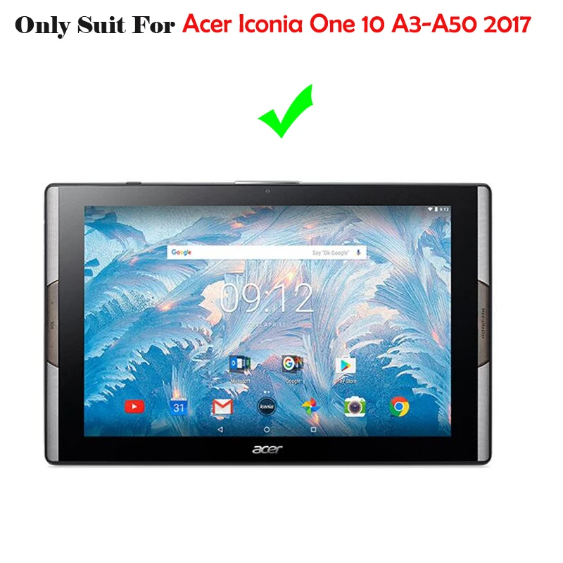 Чехол книжка для Acer Icona One 10 чехол планшета Iconia 1 дюйма из искусственной кожи с