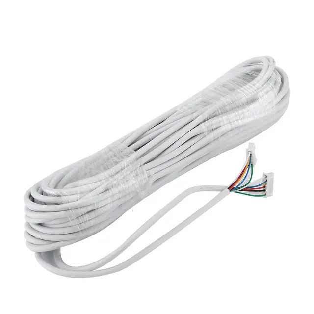 15M 2.54*6P 6 wire cable for video intercom Color Video Door Phone doorbell wired Intercom cable 3