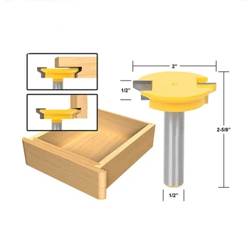 

Woodworking Chisel Cutter Tool 1/2'' Shank Straight Rail & Stile Router Bit