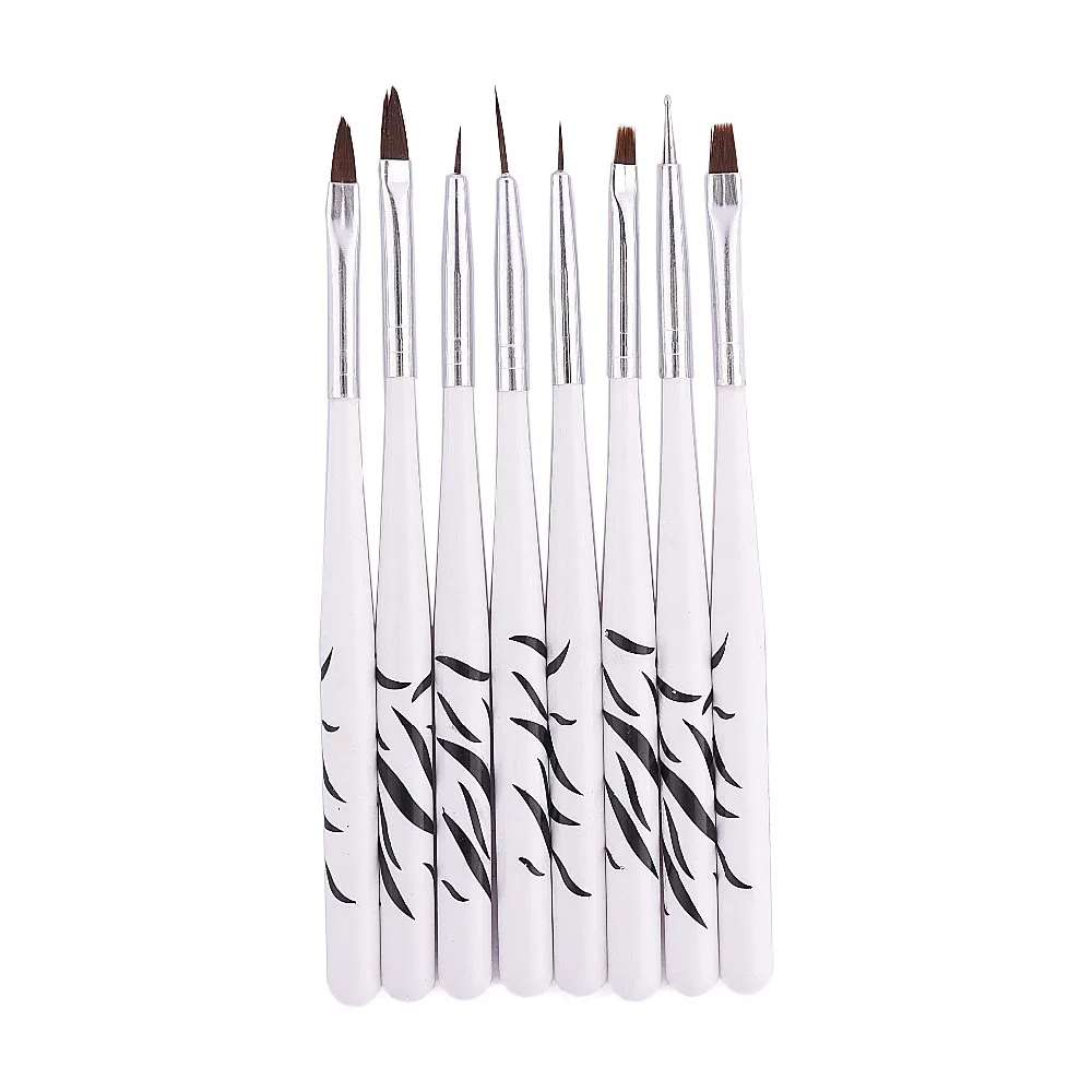 

Multi-function 8PCS/SET Nail Art Brush Painting Drawing Decorations Gel Polish Pen Brush Tools For UV Nail Gel Manicure Care