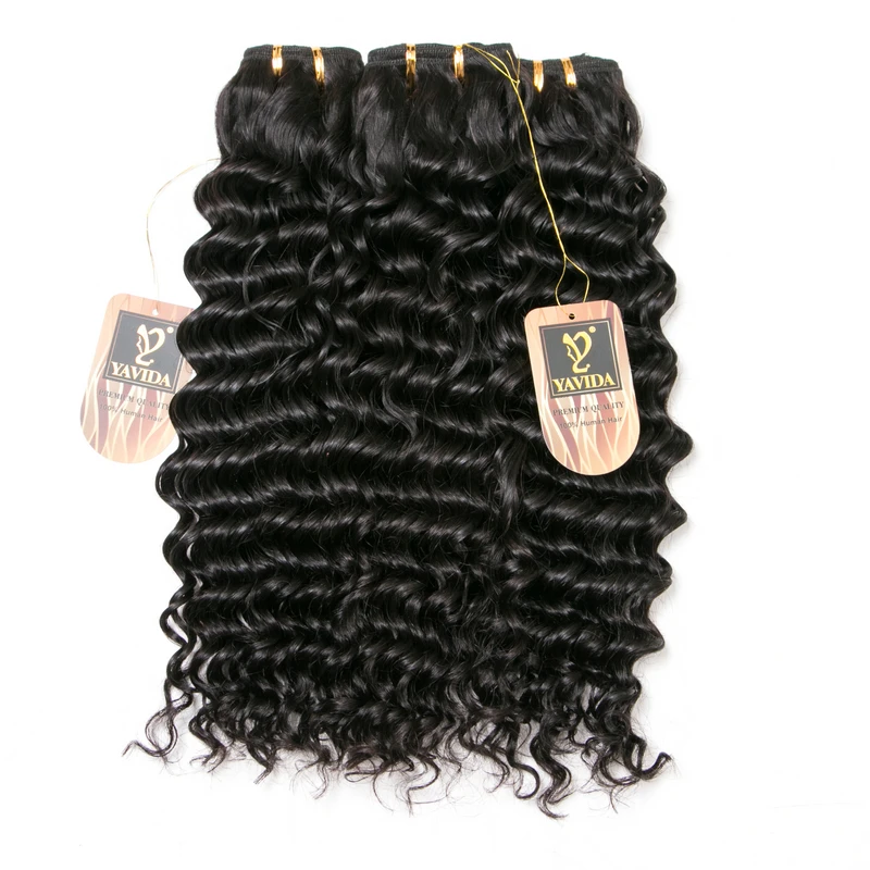 

Yavida Deep Wave 3 Bundles Deal Peruvian Hair Bundles non-Remy Hair Extensions Human Hair Bundles No Tangle No Shedding