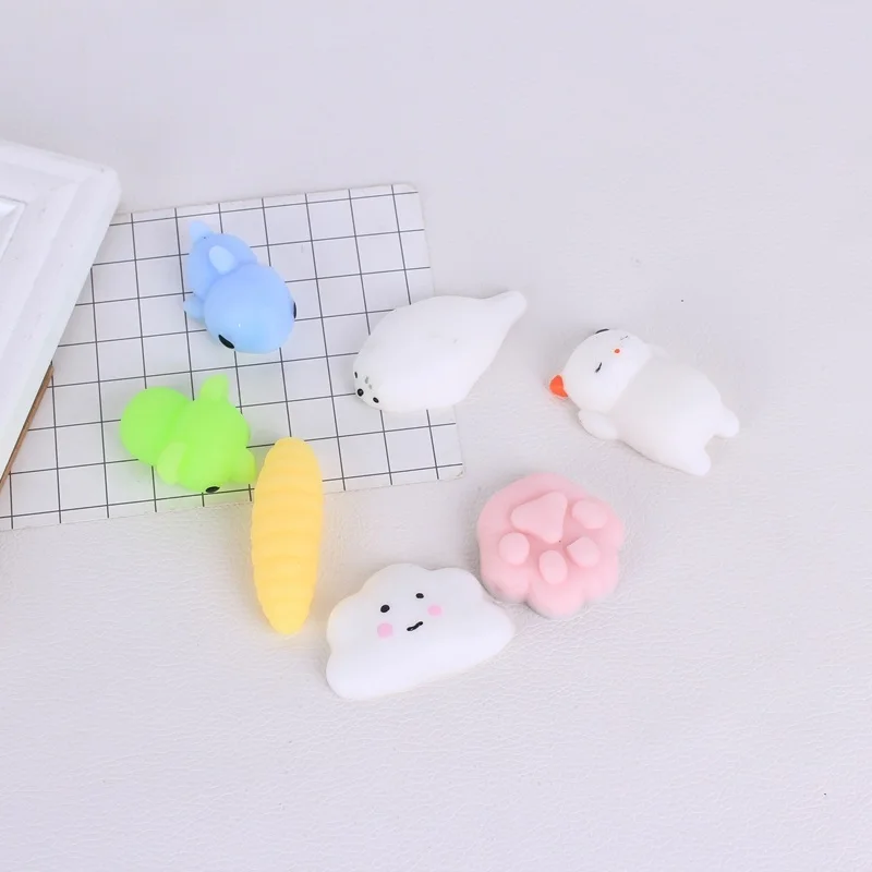 

Mini Squishy Cat Seal Rabbit Cute Phone Straps Slow Rising Soft Press Squeeze Kawaii Bread Cake Kids Phone case DIY Accessories