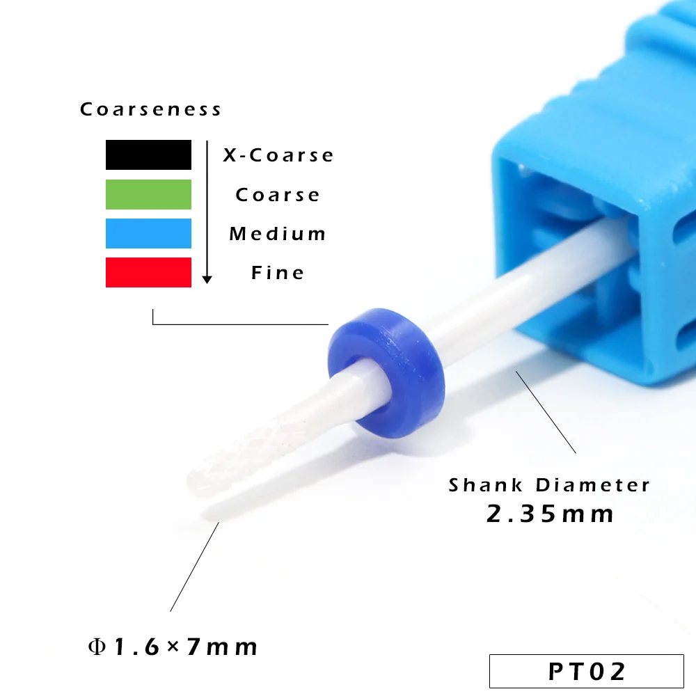 1 шт. керамические сверла для ногтей фреза для маникюра роторный Резак для кутикулы электрические инструменты для дизайна ногтей аксессуары SAPT01-07 - Цвет: PT02