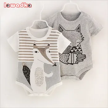 

100%Cotton Short Sleeve Baby Rompers Print Newborn Infant Clothing Toddler Boy Girls Jumpsuits Bebe Roupas