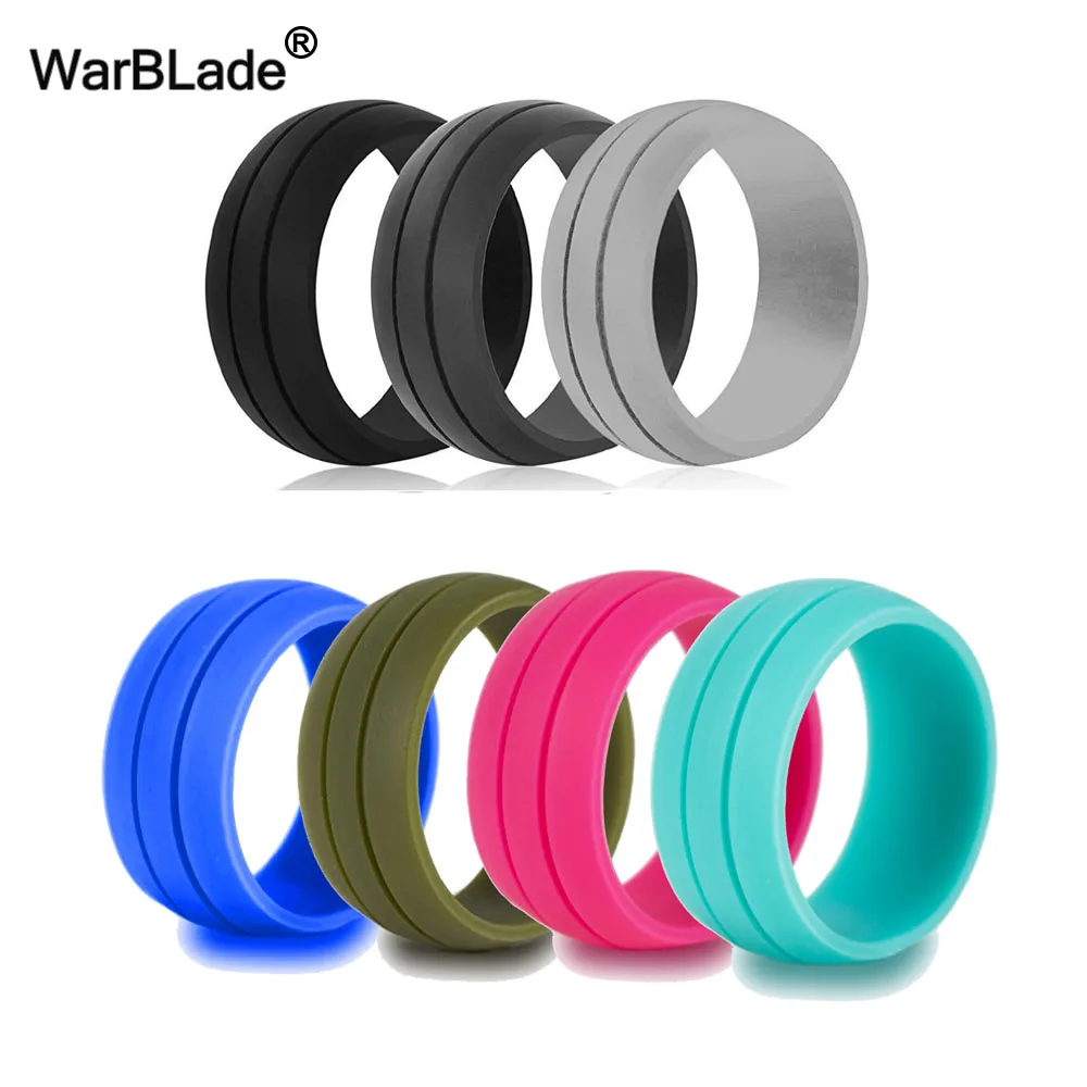 16 Styles 7pcs/set Food Grade FDA Silicone Ring For Men Women Wedding Rubber Bands Hypoallergenic Flexible Silicone Finger Ring 