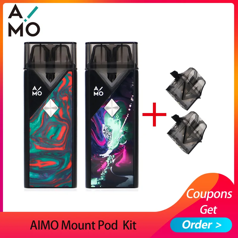 

Ovns AIMO imagin pod Kit E-Cig Vaporizer Built-in 1100mah Battery 3ml Capacity Ceramic Coil Vaper Kit vs ijoy mercury pod vape