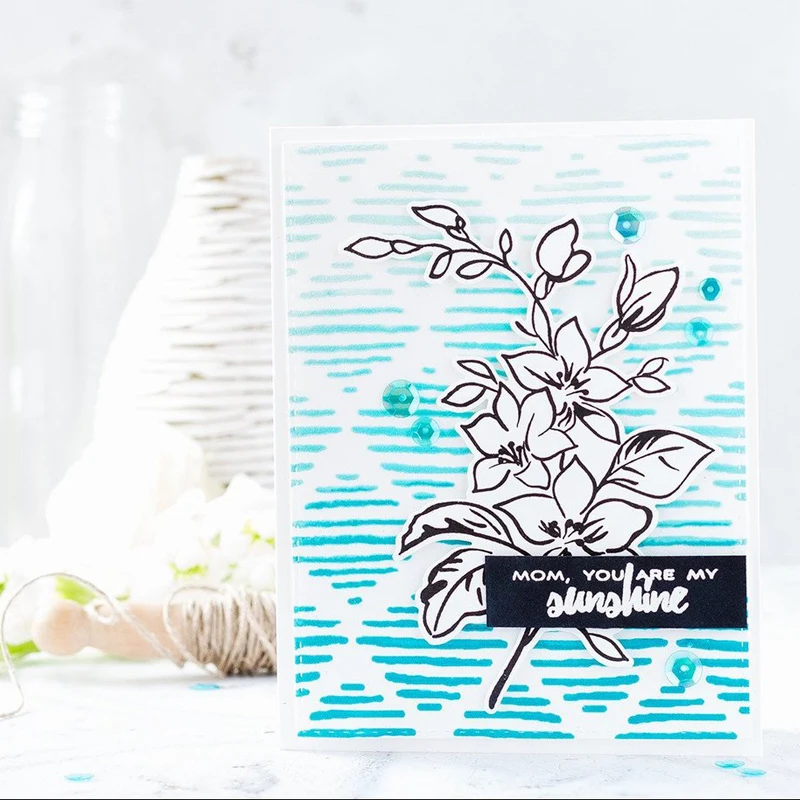

Sketched Lines Stencil for DIY Scrapbooking Decorative Embossing DIY Paper Cards Crafts Plastic Templates Drawing Sheets 6x6inch