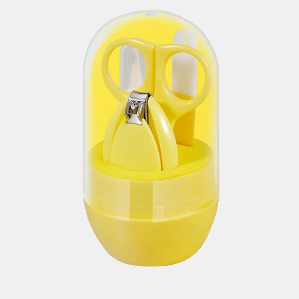 4PCS Portable Baby Nail Clipper Set Bucket Baby Safety Care Fingernai Scissors 4-in-1 Nail Care Set Baby Set Barrel Nail Clipper