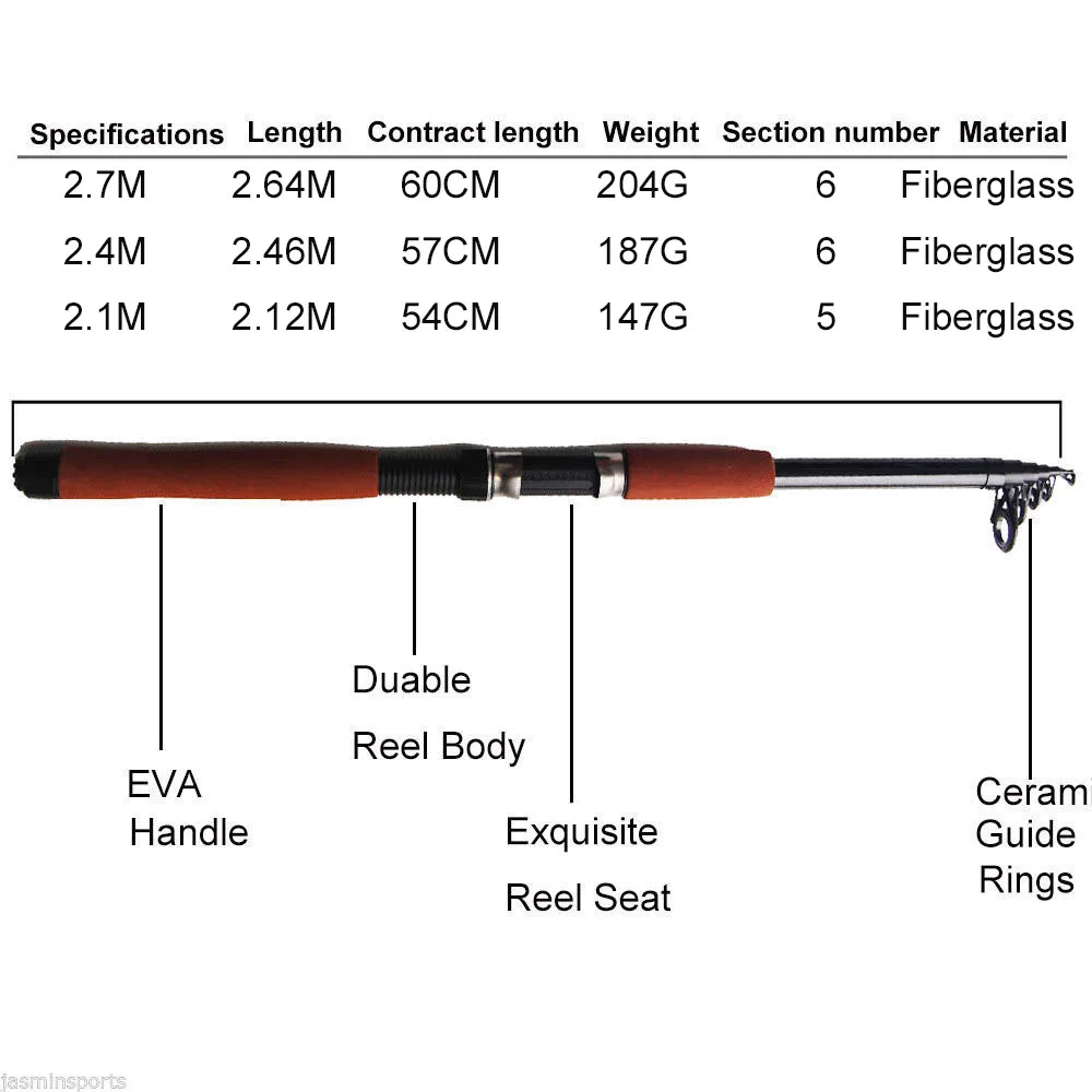 2,1 м-2,7 м телескопическая удочка комбинированная и катушка полный комплект спиннинговая Рыболовная катушка набор полюсов 100 м рыболовная леска приманки Крючки снасти