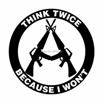 

10 x Creative Funny Warning Car Styling Think Twice Because I Won't Reflective Auto Decal Car Whole Body Windows Sticker Decal