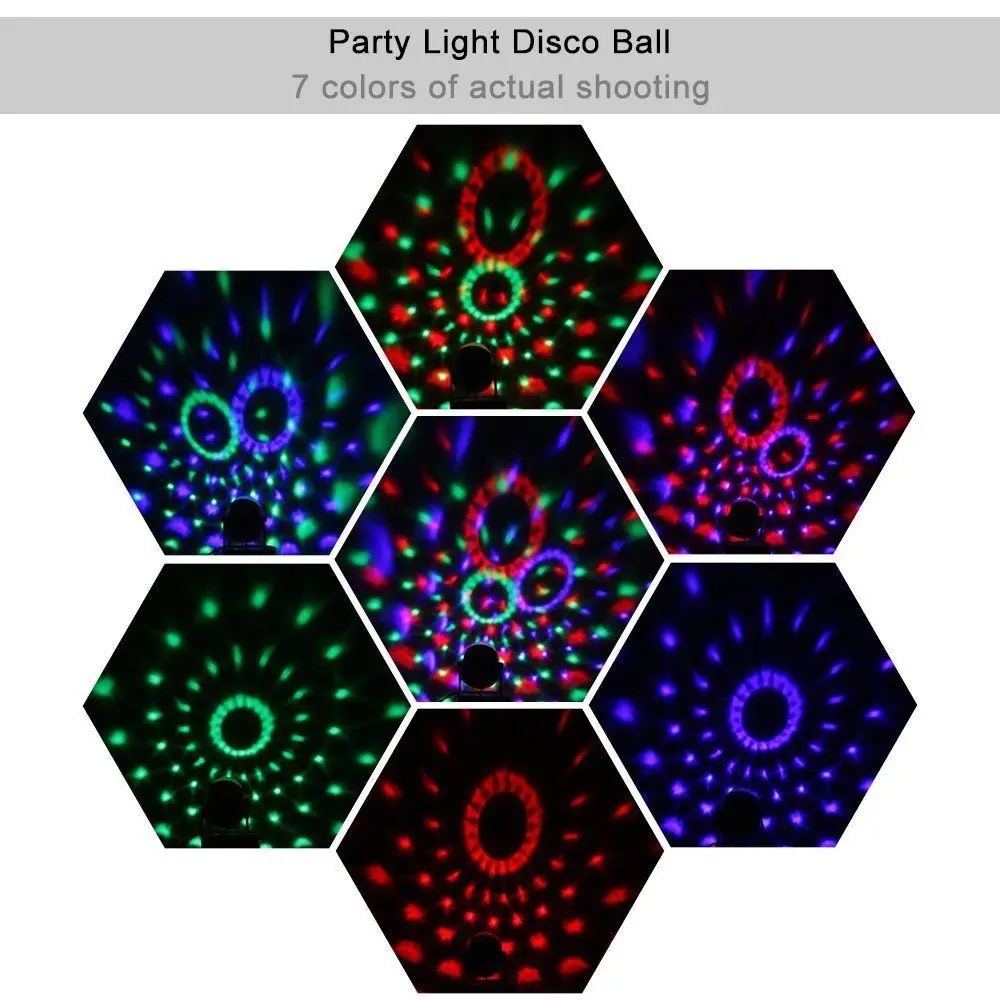 7 видов цветов RGB диско шар свет сценический светодиодный движущаяся головка