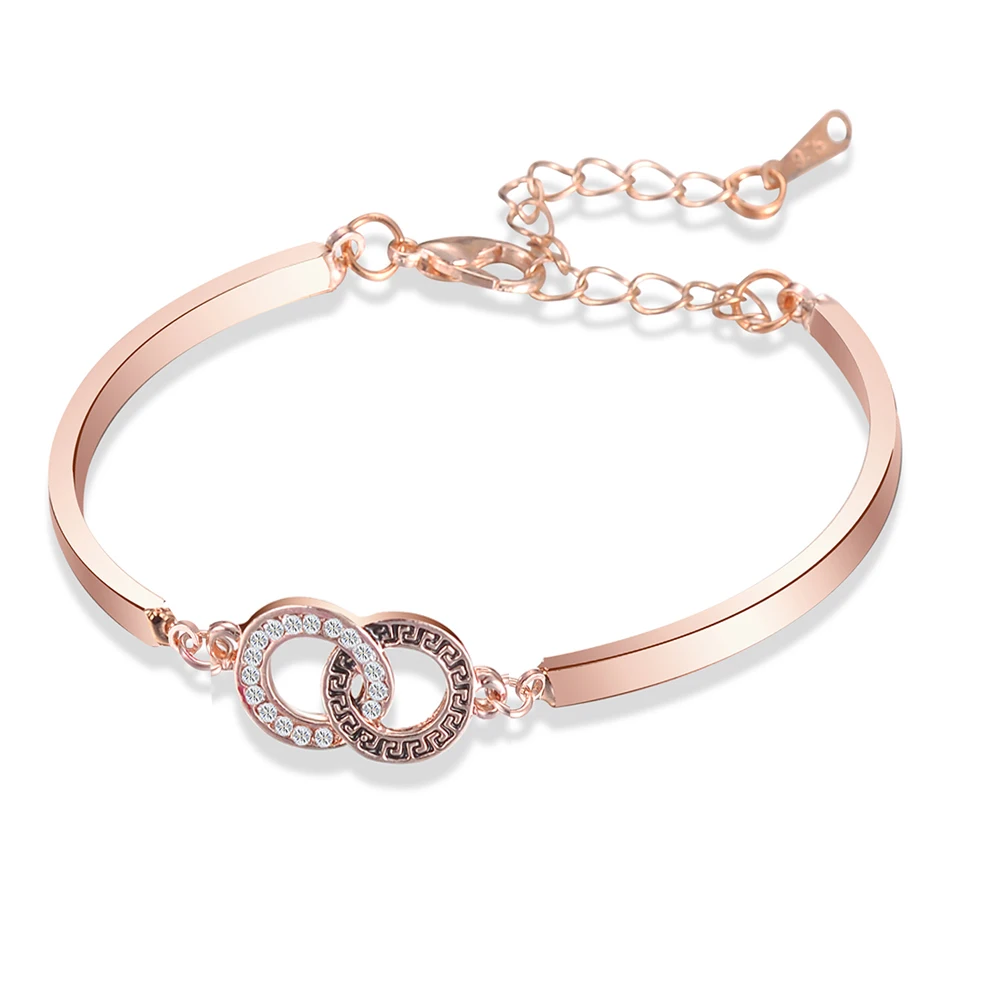 

Europe and America simple series 2018 new fashion temperament concentric round Bracelet W023