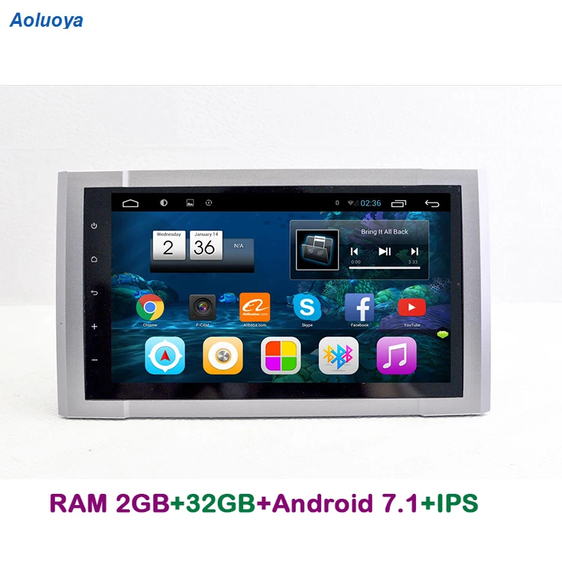 Aoluoya IPS 2 Гб ОЗУ 32 ПЗУ Android 7 1 Автомобильный DVD плеер для Toyota Tundra 2014 2015 2016