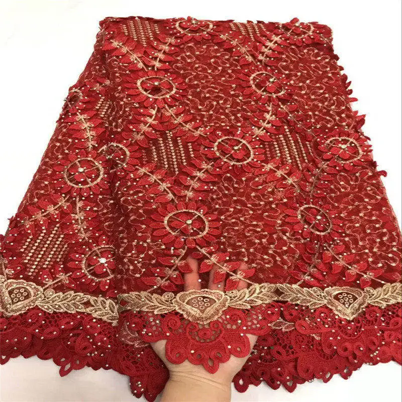 

2018 New Arrival High Quality Nigerian Lace Fabrics With Stones Nigeria French Net Lace Fabric Embroidered Tulle Mesh Lace