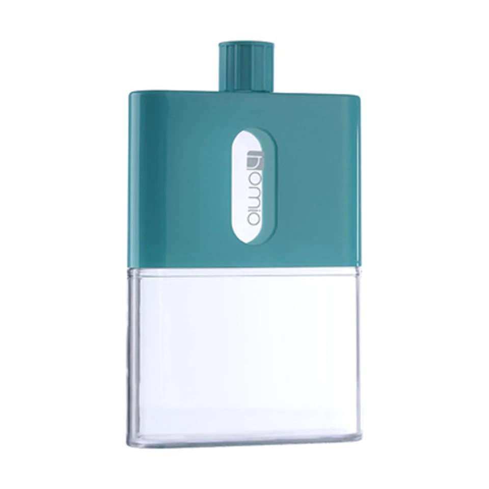 Transhome креативная плоская бутылка А5 портативная бутылка для питьевой воды для спорта на открытом воздухе пластиковые бутылки для воды Bpa посуда для напитков - Цвет: Blue