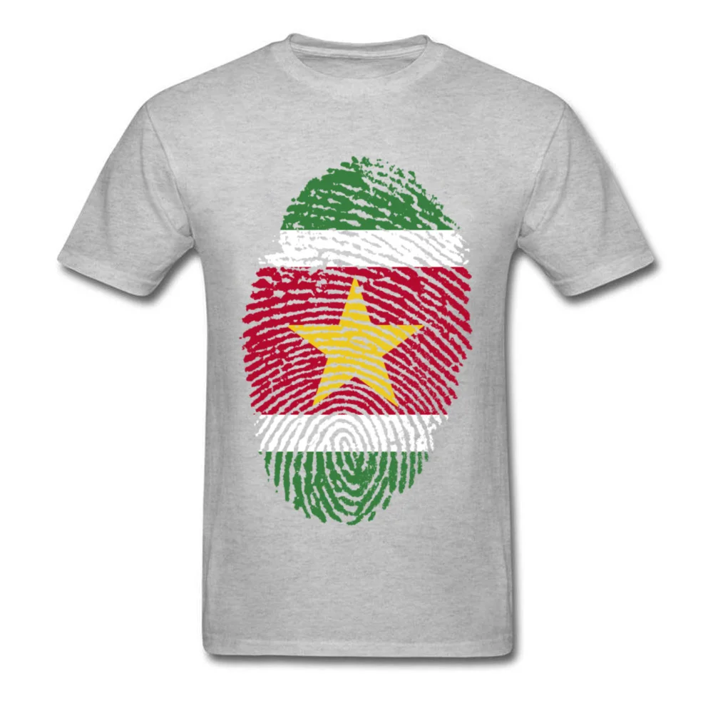 Suriname Flag Fingerprint_grey