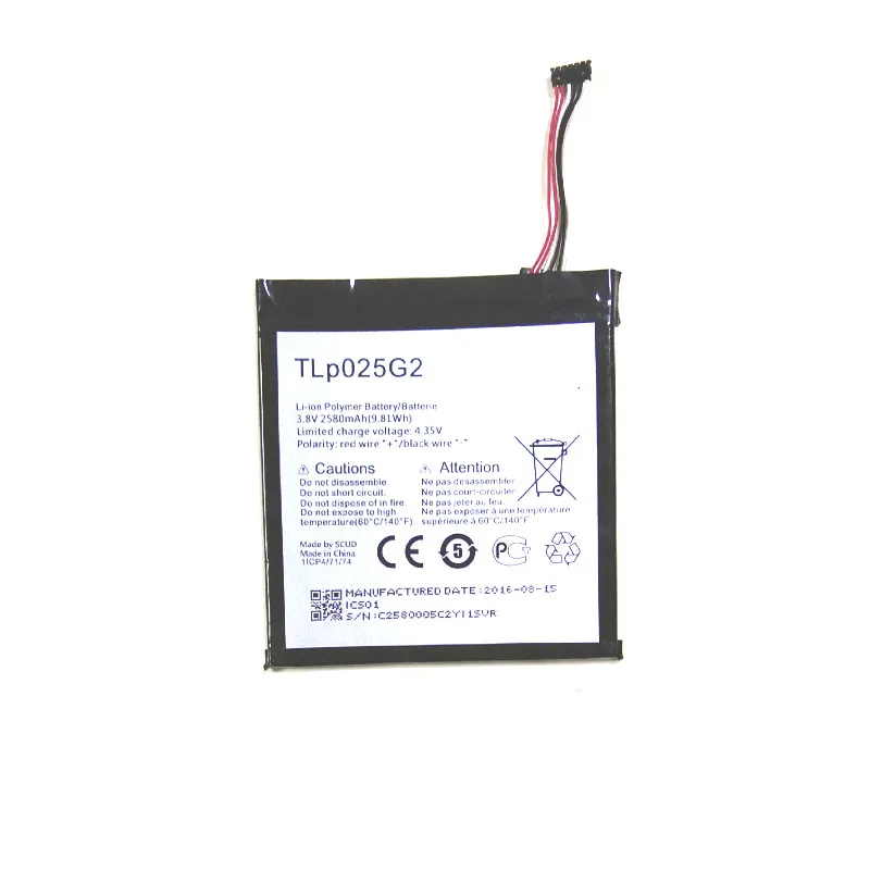 Аккумулятор Westrock 2580 mAh TLp025G2 для мобильного телефона Alcatel ONE TOUCH Pixi 4 7,0 9003X TLp025G2