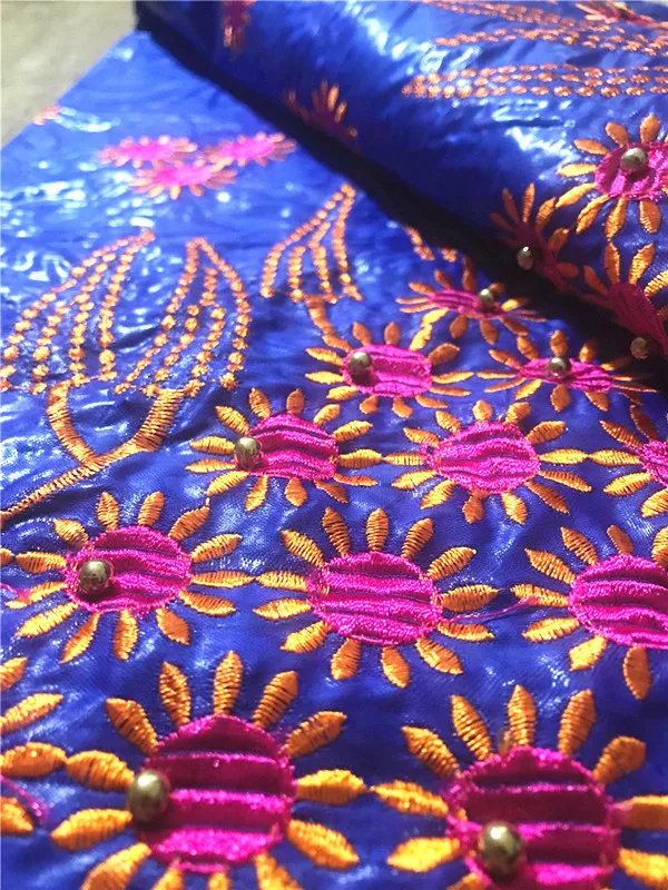 

Clearance fabric royal bule bazin riche fabric high quality african fabric basin riche getzner bazin brode getzner 5+2yards/lot